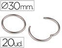 [AN02] ANILLA BISAGRA LIDERPAPEL NIQUELADA N.2 DIAMETRO 30 MM CAJA DE 20 UNIDADES