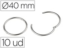 [AN04] ANILLA BISAGRA LIDERPAPEL NIQUELADA N.4 DIAMETRO 40 MM CAJA DE 10 UNIDADES