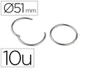 [AN05] ANILLA BISAGRA LIDERPAPEL NIQUELADA N.5 DIAMETRO 51 MM CAJA DE 10 UNIDADES