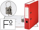 [42301] ARCHIVADOR DE PALANCA ESSELTE CARTON FORRADO PVC FOLIO LOMO DE 75 MM CON RADO ROJO