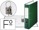 [42302] ARCHIVADOR DE PALANCA ESSELTE CARTON FORRADO PVC FOLIO LOMO DE 75 MM CON RADO VERDE