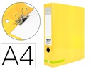 [AZ36] ARCHIVADOR DE PALANCA LIDERPAPEL A4 COLOR SYSTEM FORRADO SIN RADO LOMO 80MM AMARILLO COMPRESOR METALICO