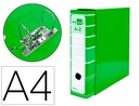 [AZ17] ARCHIVADOR DE PALANCA LIDERPAPEL A4 FILING SYSTEM FORRADO SIN RADO LOMO 80MM VERDE CON CAJA Y COMPRESOR METALICO