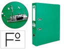 [AZ34] ARCHIVADOR DE PALANCA LIDERPAPEL FOLIO DOCUMENTA FORRADO PVC CON RADO LOMO 75MM VERDE COMPRESOR METALICO