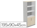 [1103AN01V24] ARMARIO ROCADA CON CUATRO ESTANTE Y DOS PUERTAS INFERIORES SERIE STORE 195X90X45 CM ACABADO AN01