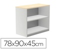 [1004AN01V24] ARMARIO ROCADA CON DOS ESTANTES SERIE STORE 78X90X45 CM ACABADO AN01 GRIS/HAYA