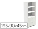 [1102AW04V24] ARMARIO ROCADA CON TRES ESTANTES Y DOS CAJONES INFERIORES SERIE STORE 195X90X45 CM ACABADO AW04