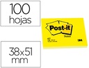 [7100290163/ FT510058488] BLOC DE NOTAS ADHESIVAS QUITA Y PON POST-IT 38X51 MM CON 100 HOJAS 653E