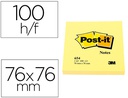 [7100290160] BLOC DE NOTAS ADHESIVAS QUITA Y PON POST-IT 76X76 MM CON 100HOJAS