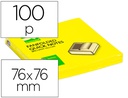 [KF16575] BLOC DE NOTAS ADHESIVAS QUITA Y PON Q-CONNECT 76X76 MM AMARILLO NEON ZIG-ZAG