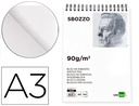 [DL06] BLOC DIBUJO LIDERPAPEL ESBOZOS ESPIRAL A3 297X420MM 100 HOJAS 90GR/M2 SIN RECUADRO