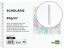[DE03] BLOC DIBUJO LIDERPAPEL ESCOLAR ESPIRAL 155X215MM 20 HOJAS 90 GR/M2 SIN RECUADRO