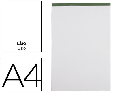 BLOC NOTAS LIDERPAPEL LISO A4 80 HOJAS 60 G/M2 PERFORADO SIN TAPA
