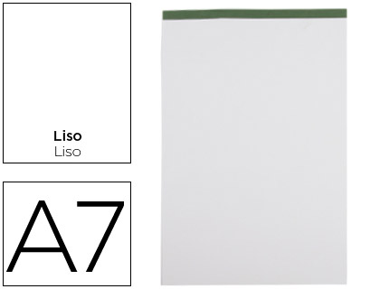 BLOC NOTAS LIDERPAPEL LISO A7 80 HOJAS 60 G/M2 PERFORADO SIN TAPA