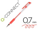 [KF21718] BOLIGRAFO Q-CONNECT TINTA GEL ROJO 0,7 MM SUJECION DE CAUCHO