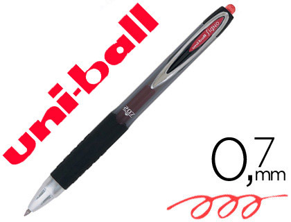 BOLIGRAFO UNI-BALL SIGNO 207E RETRACTIL 0,7 MM COLOR ROJO