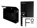 [DF09] CAJA ARCHIVO DEFINITIVO PLASTICO LIDERPAPEL LOMO 100 MM NEGRO 360X100X260 MM