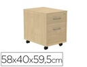 [4004AA01V24] CAJONERA ROCADA CON DOS CAJONES SERIE STORE 58X40X59,5 CM ACABADO AA01 HAYA/HAYA