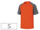 [GENO2OGPT] CAMISETA DE ALGODON DELTAPLUS COLOR GRIS/NARANJA TALLA S