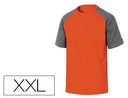 [GENO2OGXX] CAMISETA DE ALGODON DELTAPLUS COLOR GRIS/NARANJA TALLA XXL