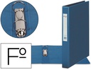 [247503] CARPETA 2 ANILLAS 40 MM PLASTICO PARDO FOLIO AZUL