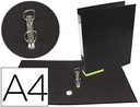 [AY21] CARPETA DE 2 ANILLAS 25 MM MIXTAS LIDERPAPEL A4 FORRADO COLOR SYSTEM CON OLLAO Y TARJETERO NEGRO