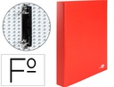 [CA17] CARPETA DE 2 ANILLAS 25MM MIXTAS LIDERPAPEL FOLIO CARTON FORRADO PAPER COAT COMPRESOR PLASTICO ROJA