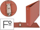 [CA03] CARPETA DE 2 ANILLAS 25MM REDONDAS LIDERPAPEL FOLIO APAISADO CARTON CUERO