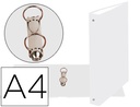 [54378E] CARPETA DE 2 ANILLAS 30MM REDONDAS EXACOMPTA DIN A4 CARTON FORRADO BLANCO