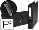 [AY09] CARPETA DE 2 ANILLAS 40MM MIXT AS LIDERPAPEL FOLIO FORRADO PAPERCOAT CON OLLAO Y TARJETERO COMPRESOR PLASTICO NEGRO