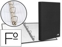 [CA20] CARPETA DE 4 ANILLAS 25MM MIXTAS LIDERPAPEL FOLIO CARTON FORRADO PAPER COAT NEGRA