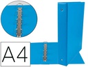 [KA12] CARPETA DE 4 ANILLAS 40 MM MIXTAS LIDERPAPEL A4 CARTON FORRADO PVC AZUL