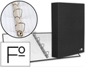 [CH12] CARPETA DE 4 ANILLAS 40MM MIXTAS LIDERPAPEL FOLIO CARTON FORRADO PAPER COAT NEGRA