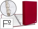 [CH13] CARPETA DE 4 ANILLAS 40MM MIXTAS LIDERPAPEL FOLIO CARTON FORRADO PAPER COAT ROJA