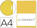 [KF01487] CARPETA DOSSIER UÑERO PLASTICO Q-CONNECT DIN A4 120 MICRAS AMARILLA CAJA DE 100 UNIDADES