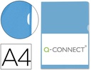 [KF01486] CARPETA DOSSIER UÑERO PLASTICO Q-CONNECT DIN A4 120 MICRAS AZUL CAJA DE 100 UNIDADES