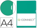 [KF01488] CARPETA DOSSIER UÑERO PLASTICO Q-CONNECT DIN A4 120 MICRAS VERDE CAJA DE 100 UNIDADES