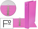 [CH21] CARPETA LIDERPAPEL 4 ANILLAS 40 MM REDONDAS PLASTICO FOLIO COLOR FUCSIA