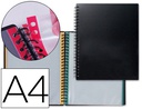 [WA01] CARPETA LIDERPAPEL DIN A4 CON 20 FUNDAS INTERCAMBIABLES BORDES DE COLORES COLOR NEGRO