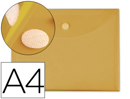 CARPETA LIDERPAPEL DOSSIER A4 CIERRE DE VELCRO AMARILLA