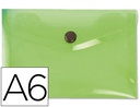 [DS36] CARPETA LIDERPAPEL DOSSIER BROCHE 44233 POLIPROPILENO DIN A6 VERDE TRANSLUCIDO