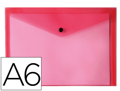 CARPETA LIDERPAPEL DOSSIER BROCHE POLIPROPILENO DIN A6 ROJO TRANSPARENTE