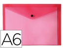 [DS61] CARPETA LIDERPAPEL DOSSIER BROCHE POLIPROPILENO DIN A6 ROJO TRANSPARENTE