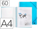 [EC21] CARPETA LIDERPAPEL ESCAPARATE CON ESPIRAL 60 FUNDAS POLIPROPILENO DIN A4 AZUL