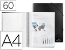 [EC34] CARPETA LIDERPAPEL ESCAPARATE CON ESPIRAL 60 FUNDAS POLIPROPILENO DIN A4 NEGRO