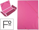 [CG85] CARPETA LIDERPAPEL GOMAS PLASTICO FOLIO SOLAPA COLOR FUCSIA