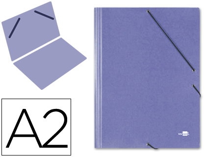 CARPETA PLANOS LIDERPAPEL A2 CARTON GOFRADO N 12 AZUL