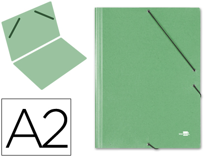 CARPETA PLANOS LIDERPAPEL A2 CARTON GOFRADO N 12 VERDE