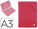 [CG31] CARPETA PLANOS LIDERPAPEL A3 CARTON GOFRADO N 12 ROJO