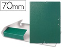 [PJ76] CARPETA PROYECTOS LIDERPAPEL FOLIO LOMO 70MM CARTON GOFRADO VERDE